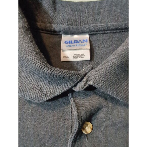 Vintage Y2K Progressive Racing Engines Polo Shirt Men XXL Black Graphic Polo - Picture 7 of 10